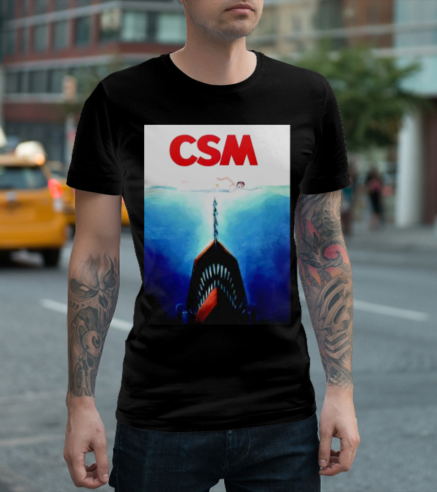 CSM Jaws Blu-Ray Parody Swim Danger T-Shirt