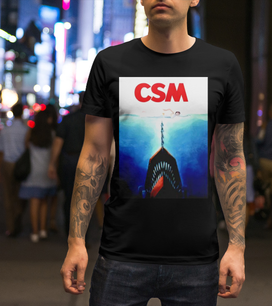CSM Jaws Blu-Ray Parody Swim Danger T-Shirt