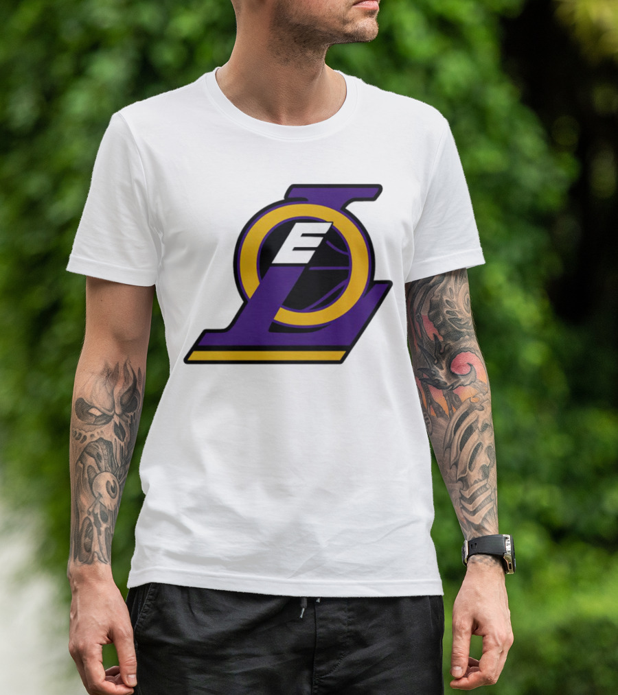 LOE Los Angeles Lakers Logo Basketball T-Shirt