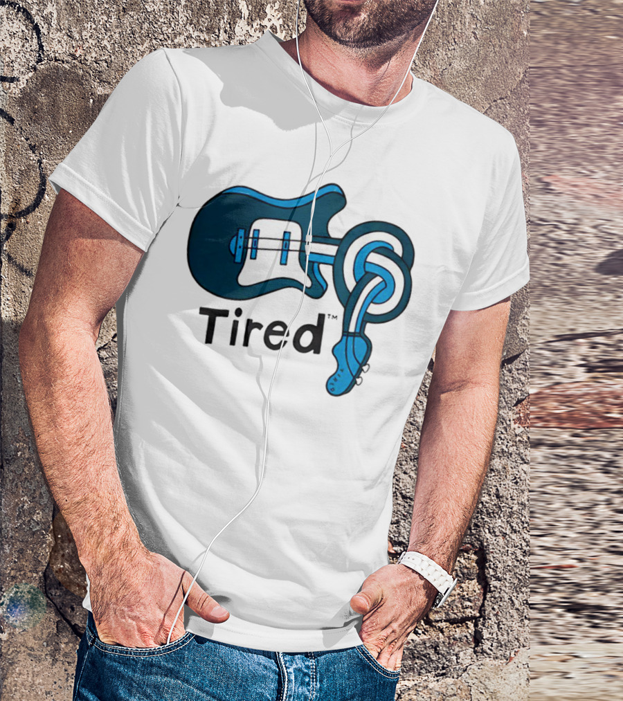 Tired Skateboards Guitar Spinal Twist T-Shirt