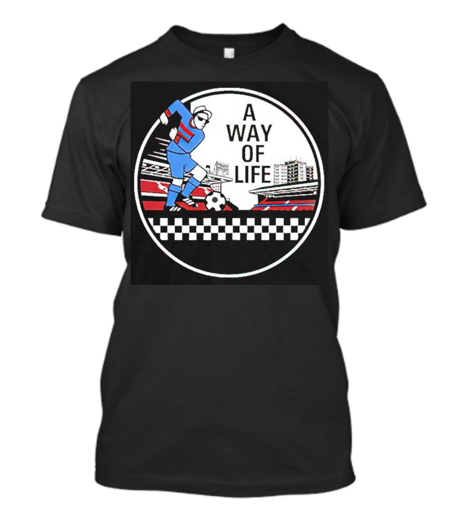 A Way Of Life Football Stadium Cityscape Soccer Player T-Shirt