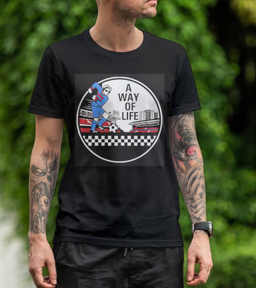 A Way Of Life Football Stadium Cityscape Soccer Player T-Shirt