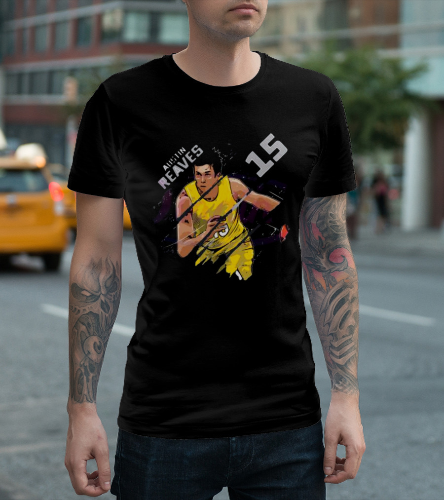 Austin Reaves 15 Los Angeles Lakers Basketball Player T-Shirt