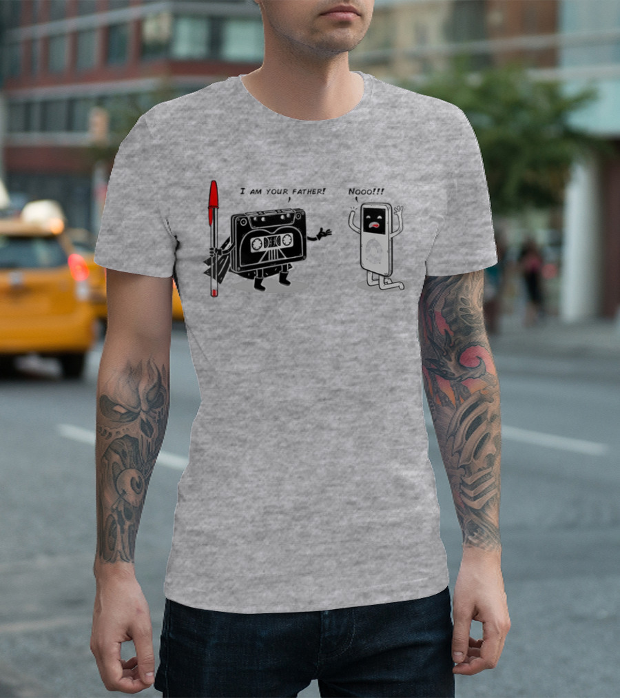 I Am Your Father Nooo Cassette And IPod T-Shirt