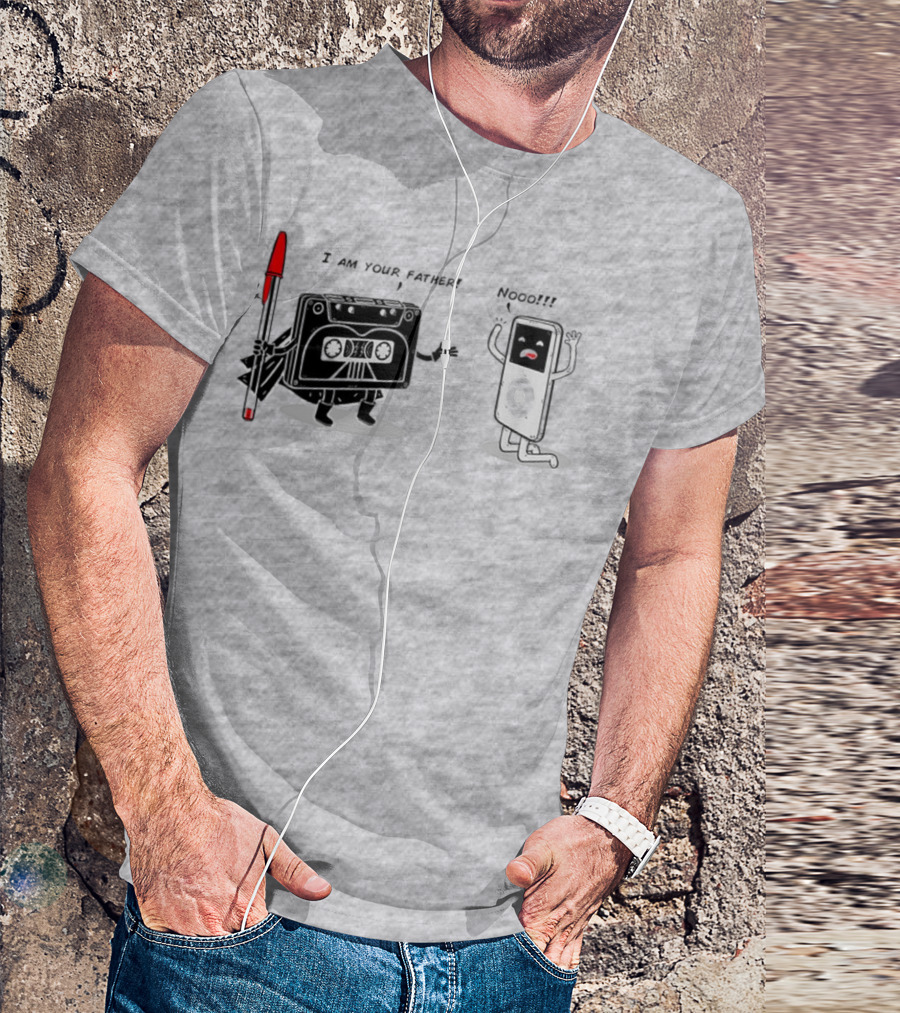 I Am Your Father Nooo Cassette And IPod T-Shirt