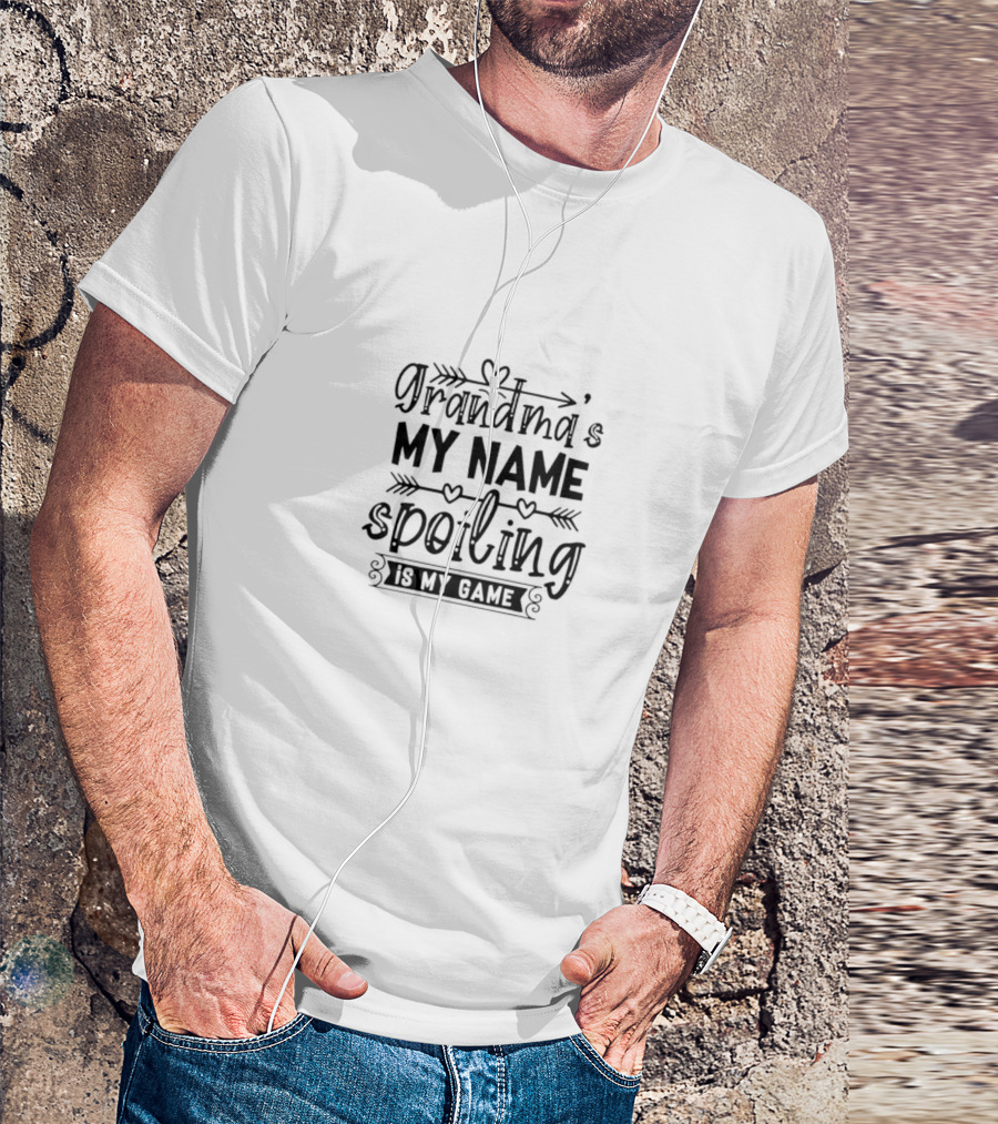 Grandma's My Name Spoiling Is My Game With Hearts And Arrows T-Shirt