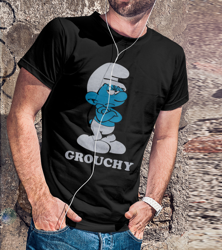 Grouchy Smurf Crossed Arms Stance T-Shirt