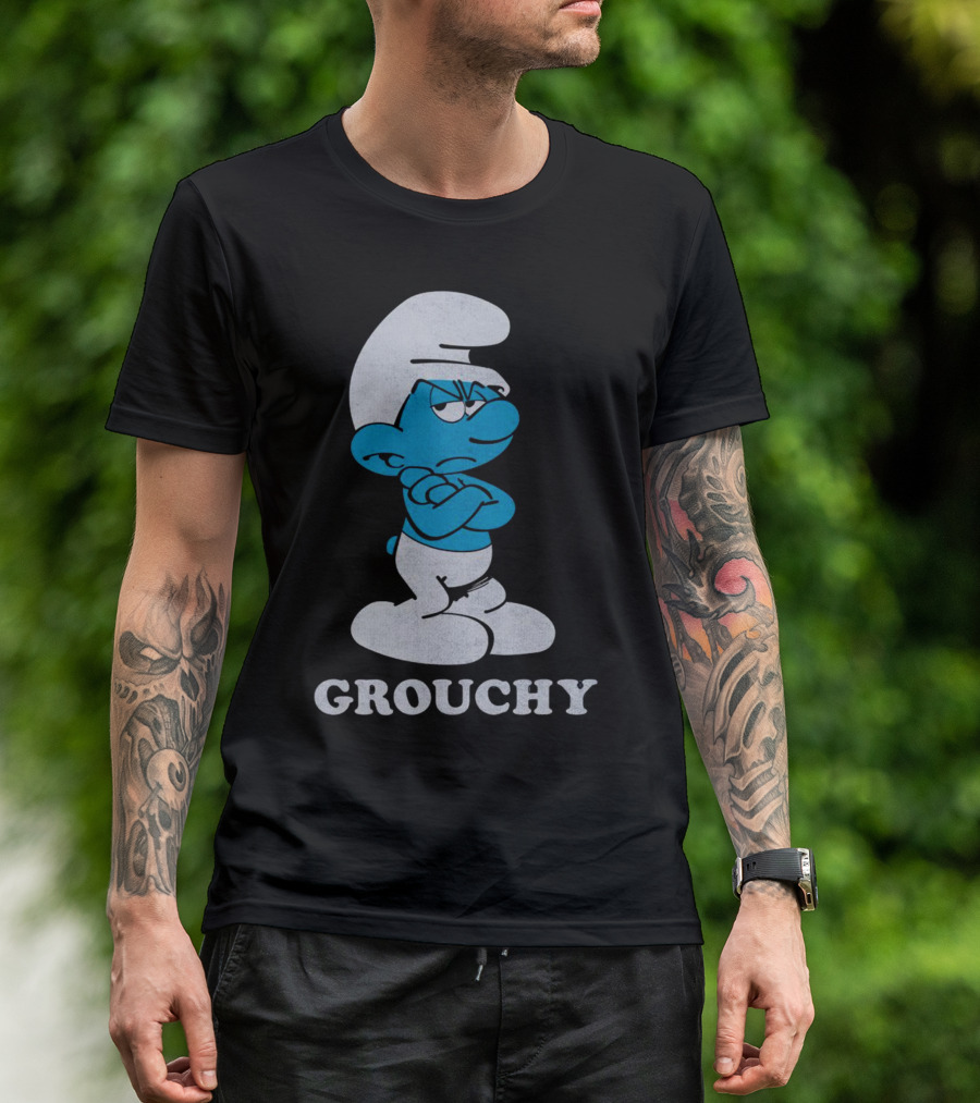 Grouchy Smurf Crossed Arms Stance T-Shirt