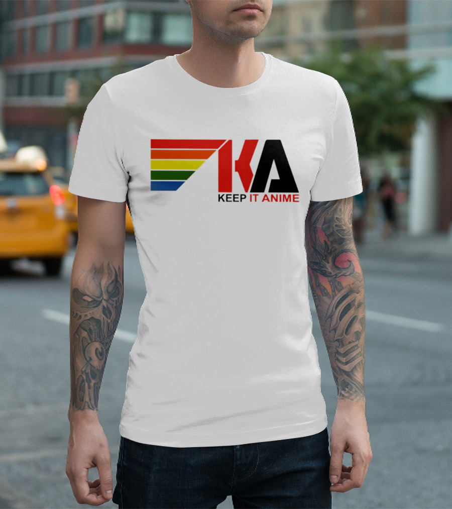KEEP IT ANIME KA Rainbow Stripes T-Shirt