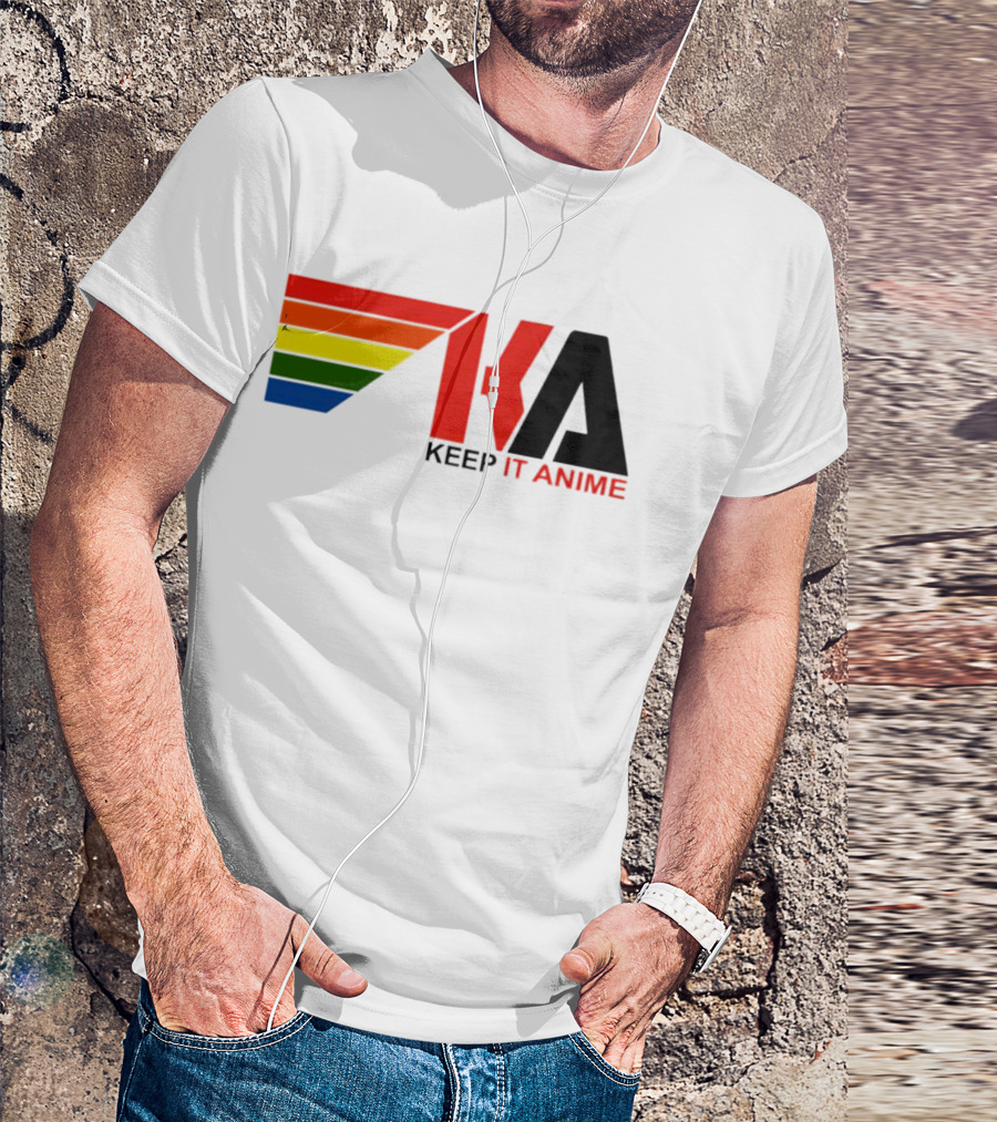 KEEP IT ANIME KA Rainbow Stripes T-Shirt