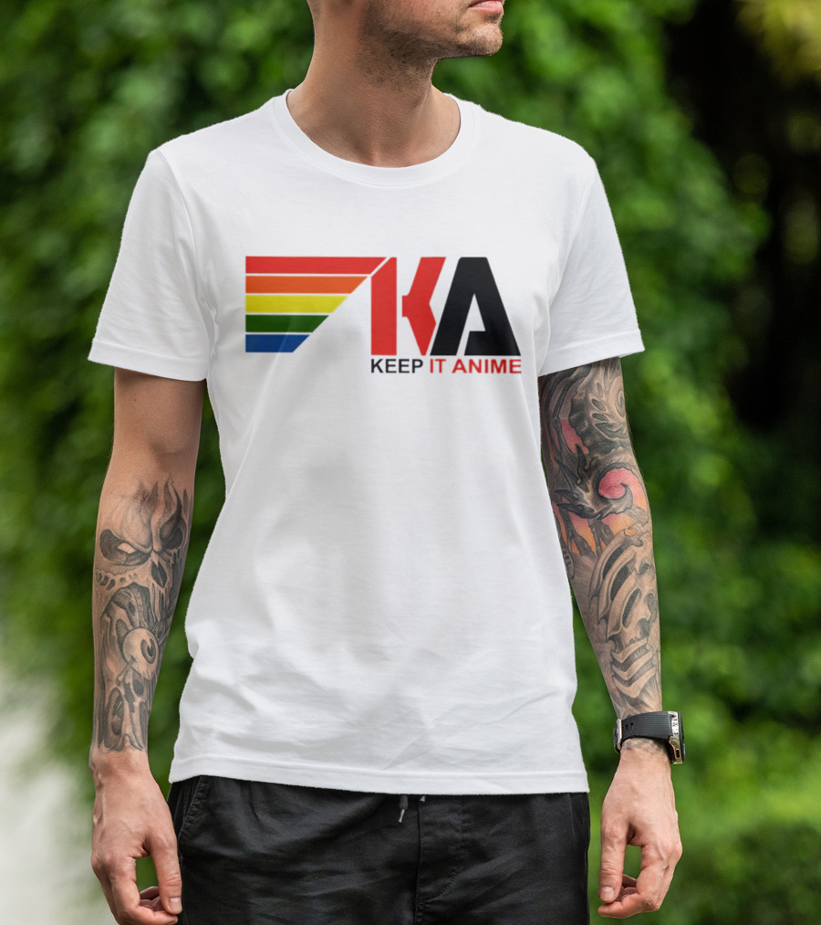 KEEP IT ANIME KA Rainbow Stripes T-Shirt