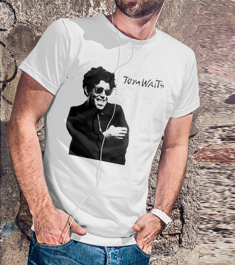 Tom Waits Black And White Sunglasses T-Shirt