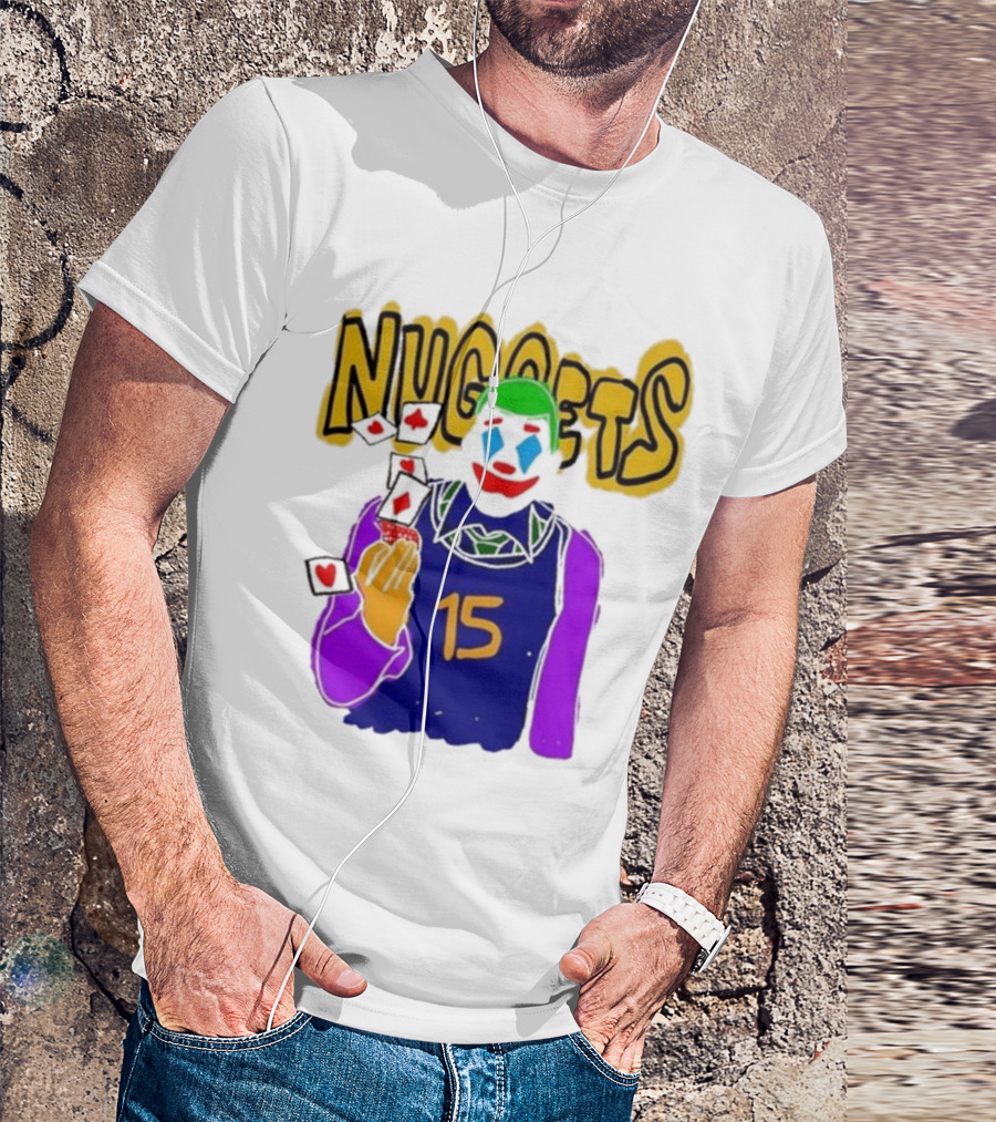 Nuggets Clown 15 Nikola Jokic Joker Basketball NBA T-Shirt
