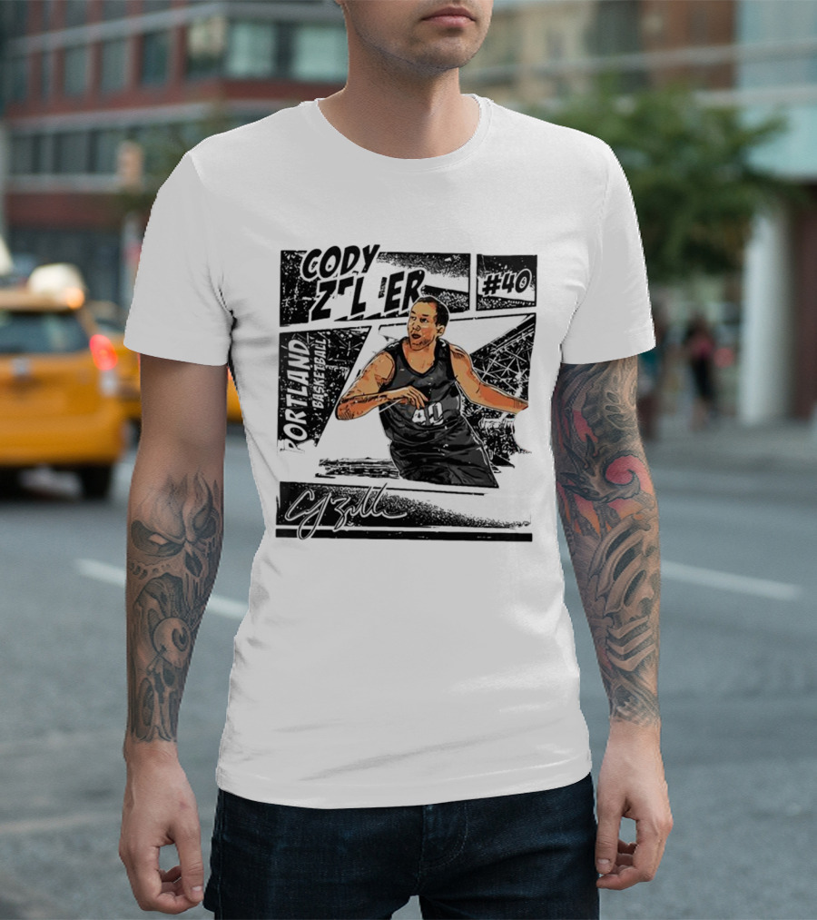 Cody Zeller Portland Basketball #40 Comic T-Shirt