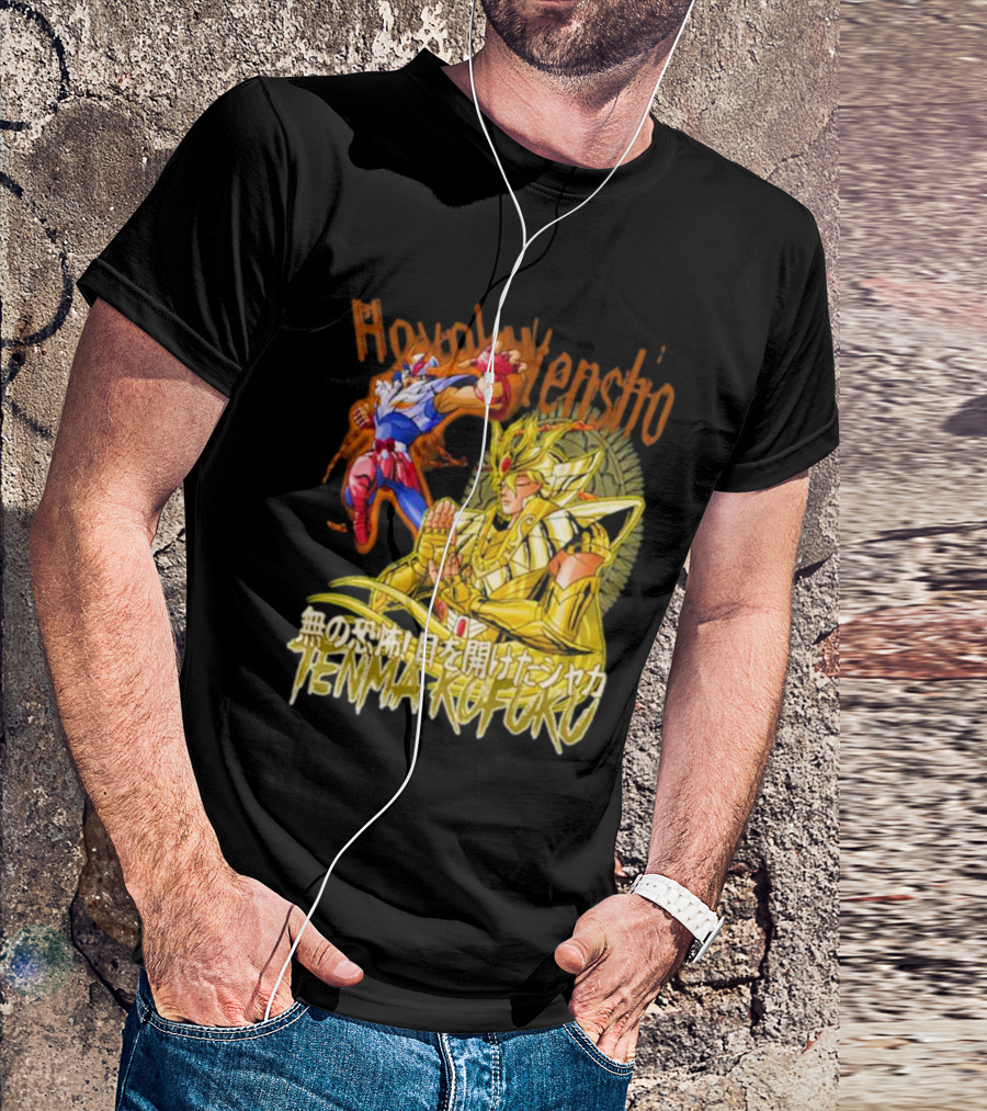 Phoenix Ikki Tenma Kofuku Action Scene Hyaku Ren Sho Saint Seiya T-Shirt