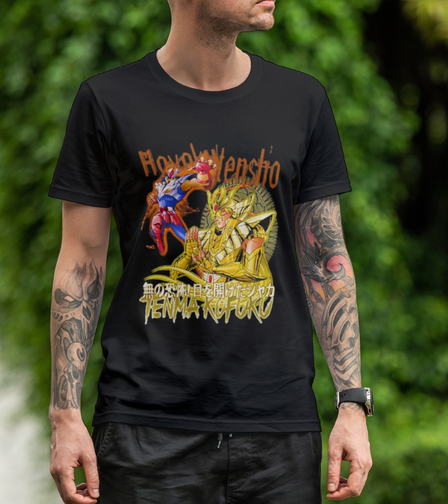 Phoenix Ikki Tenma Kofuku Action Scene Hyaku Ren Sho Saint Seiya T-Shirt