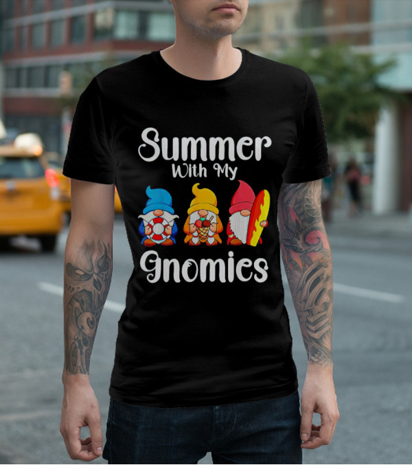 Summer With My Gnomies Beach Fun Adventure T-Shirt