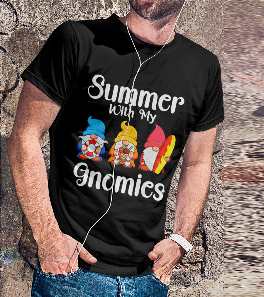 Summer With My Gnomies Beach Fun Adventure T-Shirt