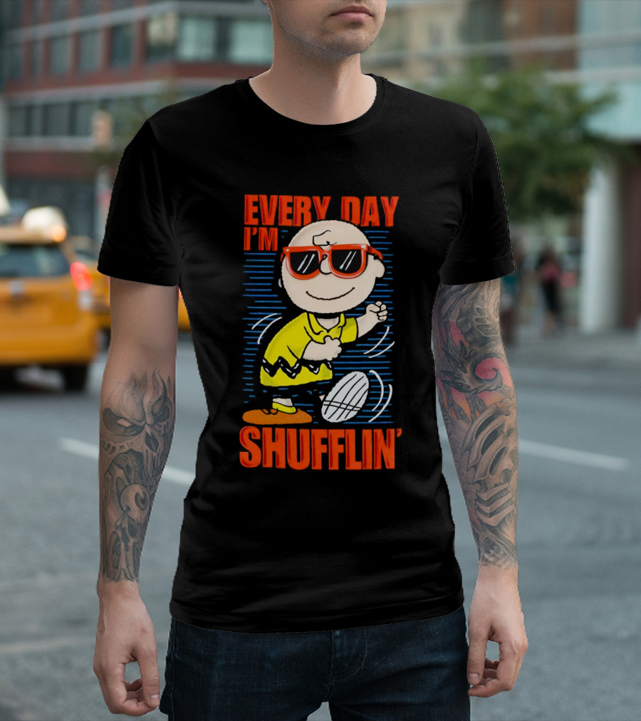 Charlie Brown Every Day I’m Shufflin’ Sunglasses Dance T-Shirt