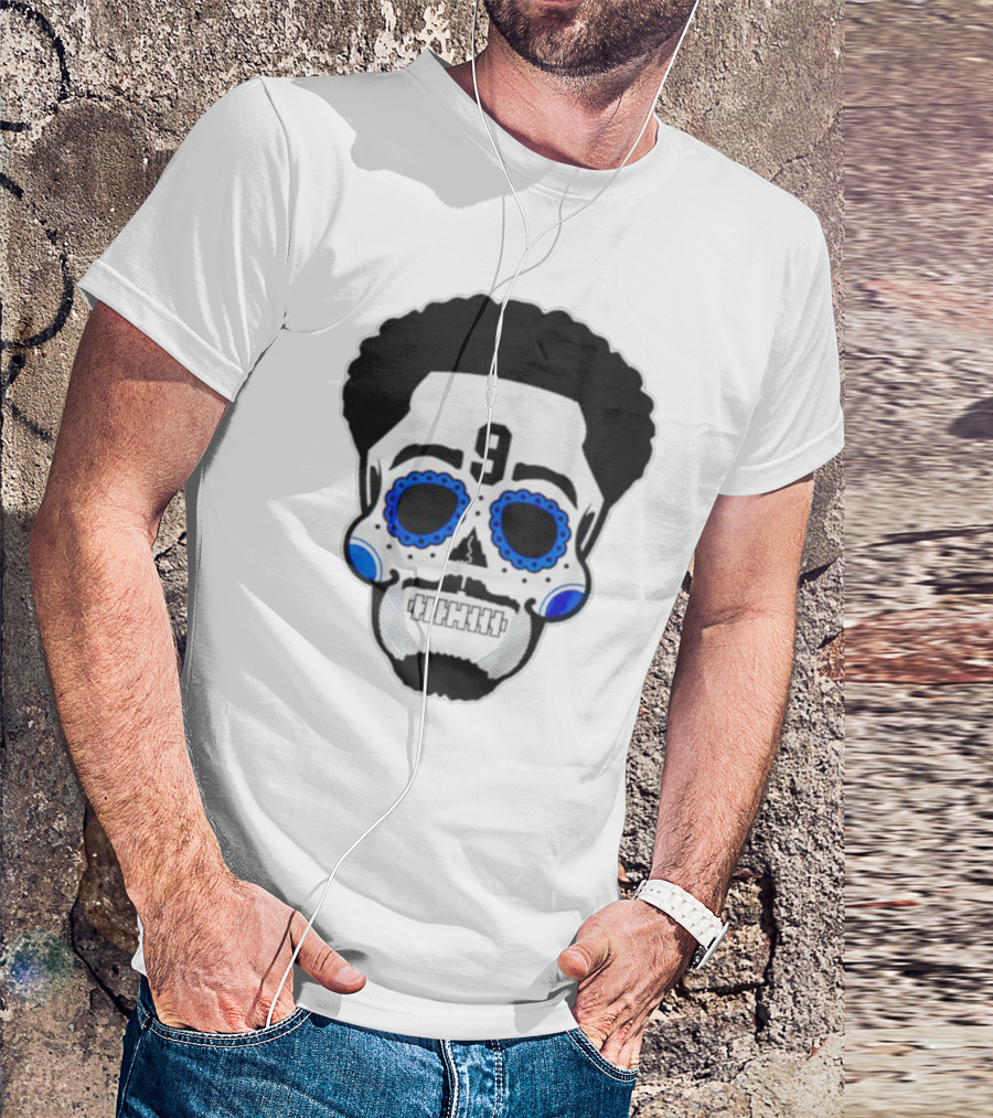 Bryce Young Carolina Panthers 9 Sugar Skull T-Shirt