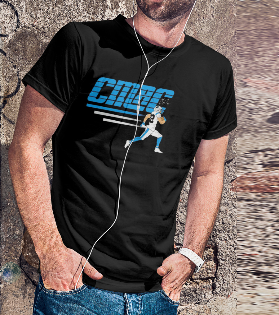 C-Mac Christian McCaffrey Running Carolina Panthers T-Shirt