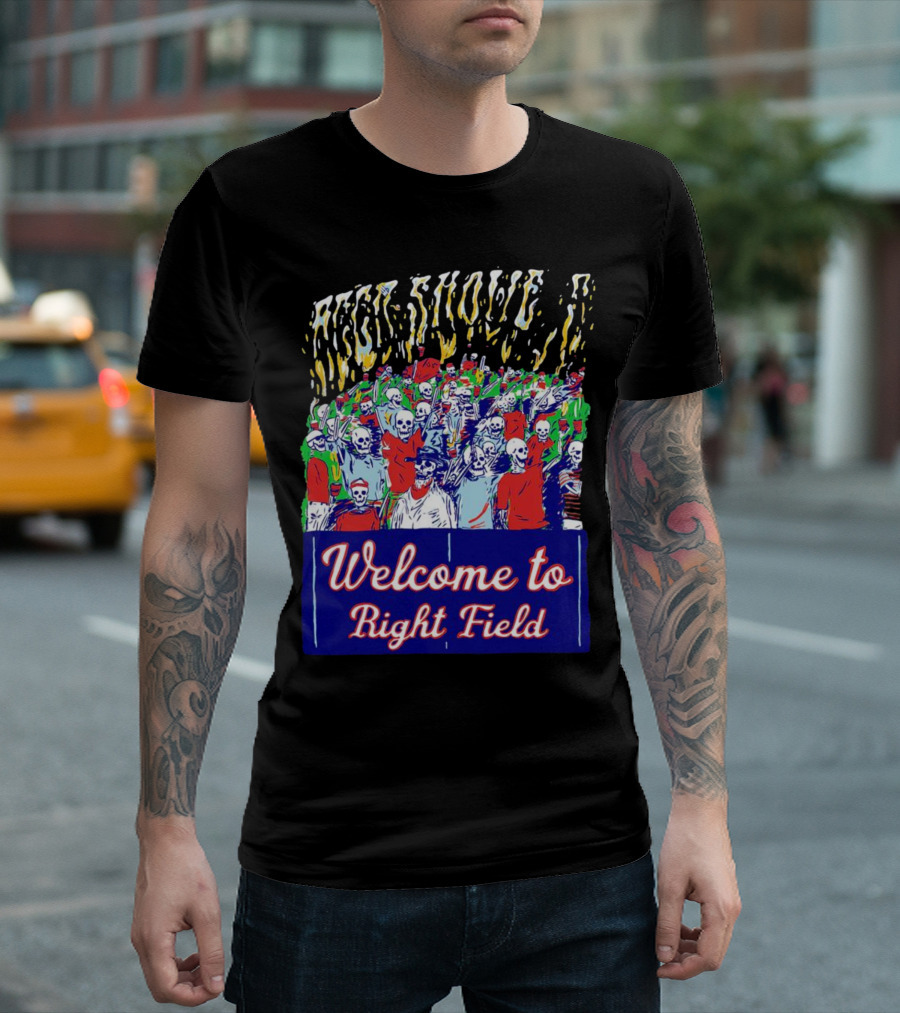 Beer Shower Skeletons Welcome to Right Field Crowd T-Shirt