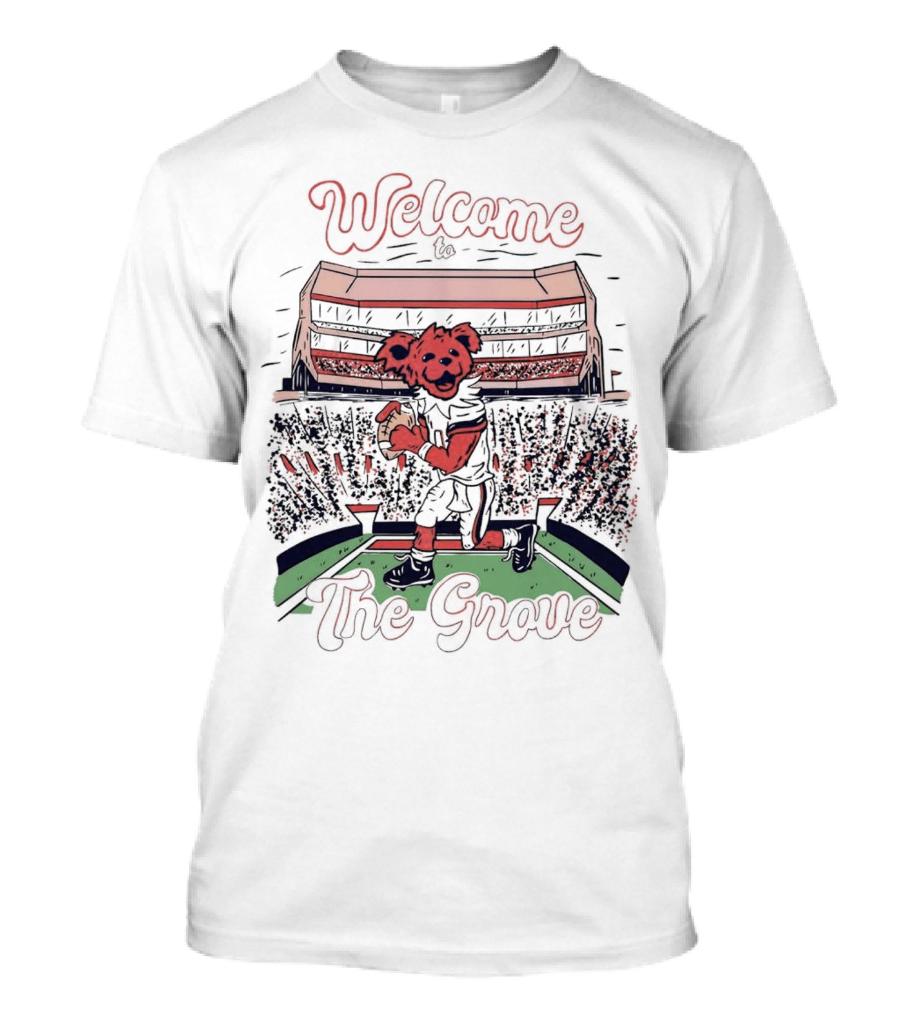 Welcome To The Grove Grateful Dead Bear Football Stadium T-Shirt