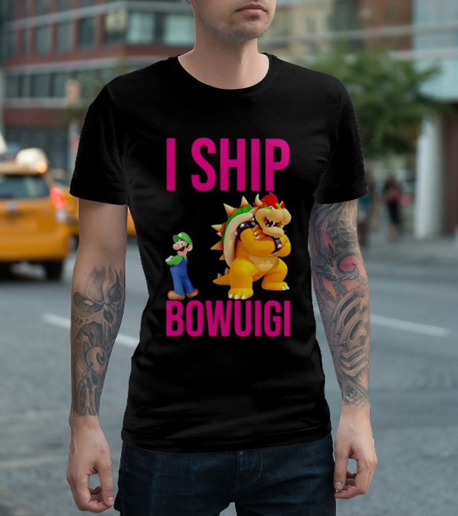 I Ship Bowuigi Super Mario Luigi Bowser T-Shirt