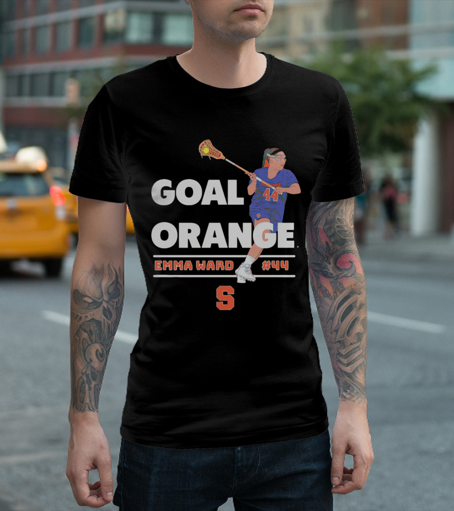 Syracuse Orange Emma Ward #44 Goal Orange Lacrosse T-Shirt