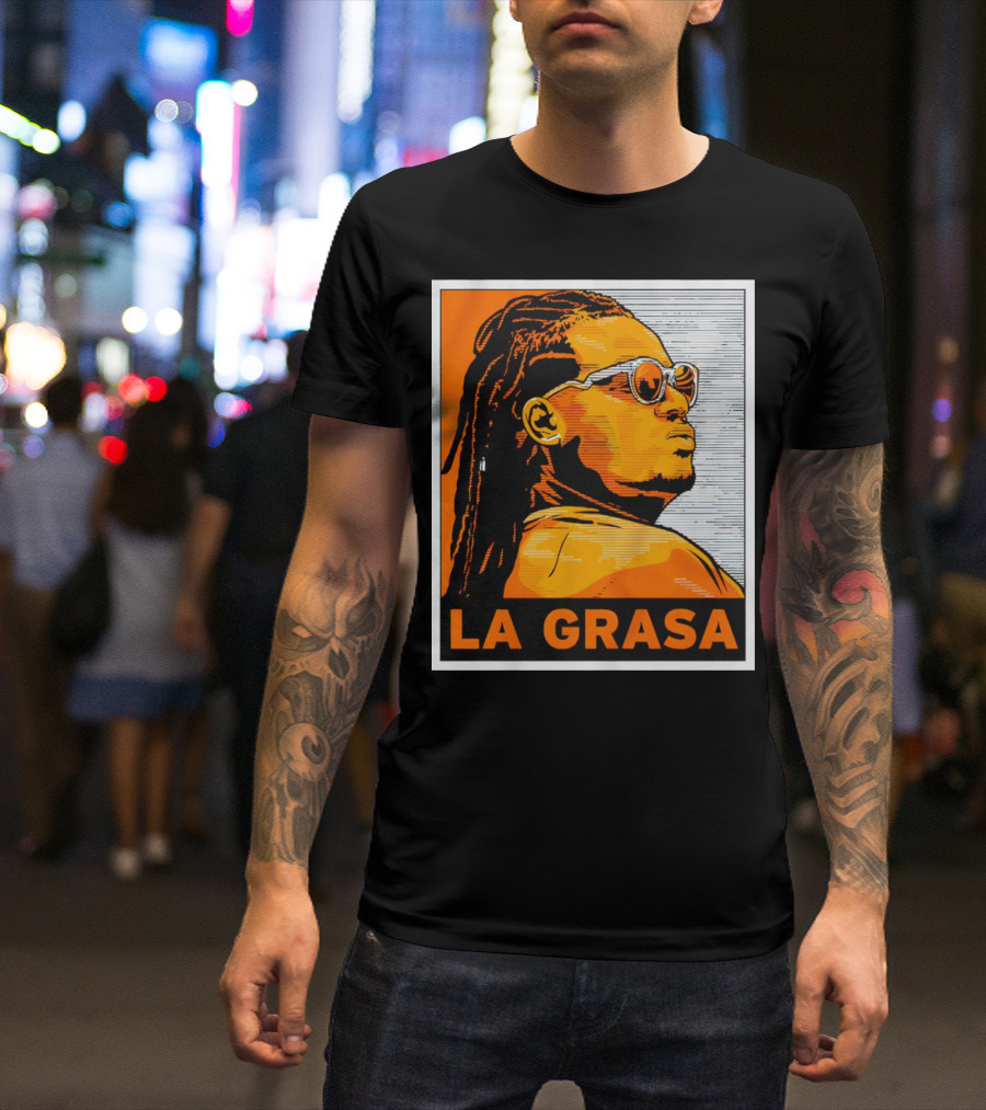 Framber Valdez La Grasa Houston Astros Orange Sunglasses T-Shirt