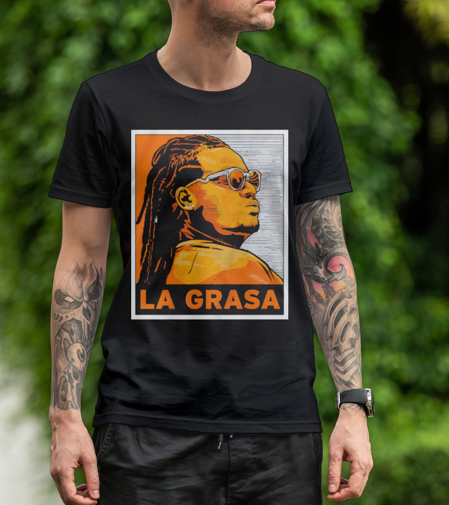 Framber Valdez La Grasa Houston Astros Orange Sunglasses T-Shirt