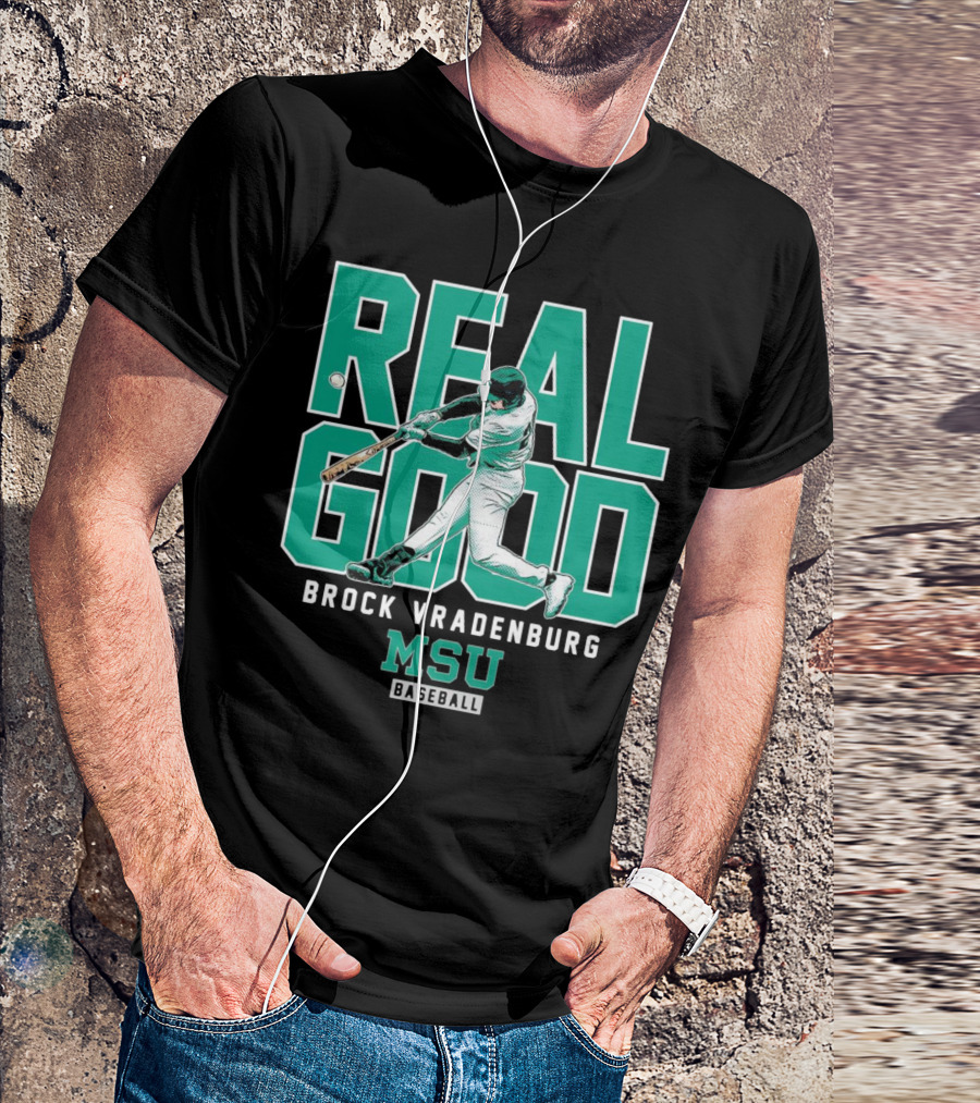 Real Good Brock Vradenburg MSU Baseball T-Shirt