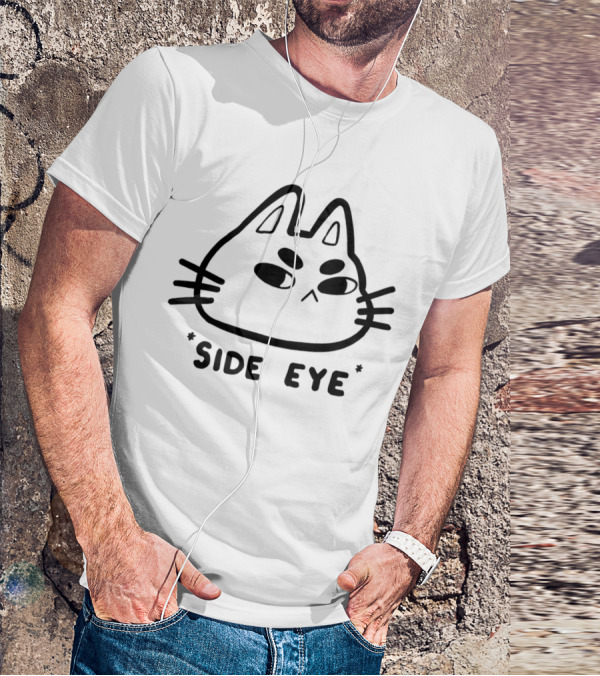 Chocolettchoo Side Eye Cat Drawing T-Shirt