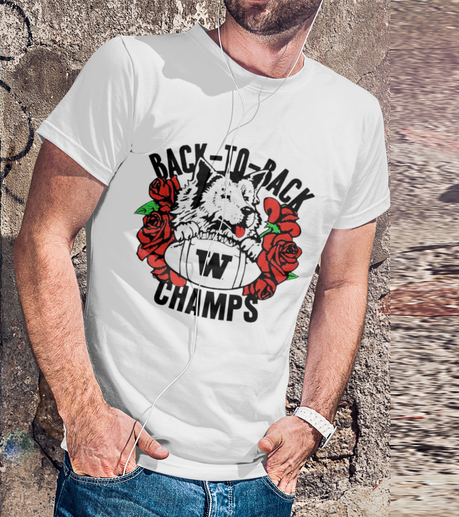 Back To Back Champs Washington Huskies 91 W 92 T-Shirt