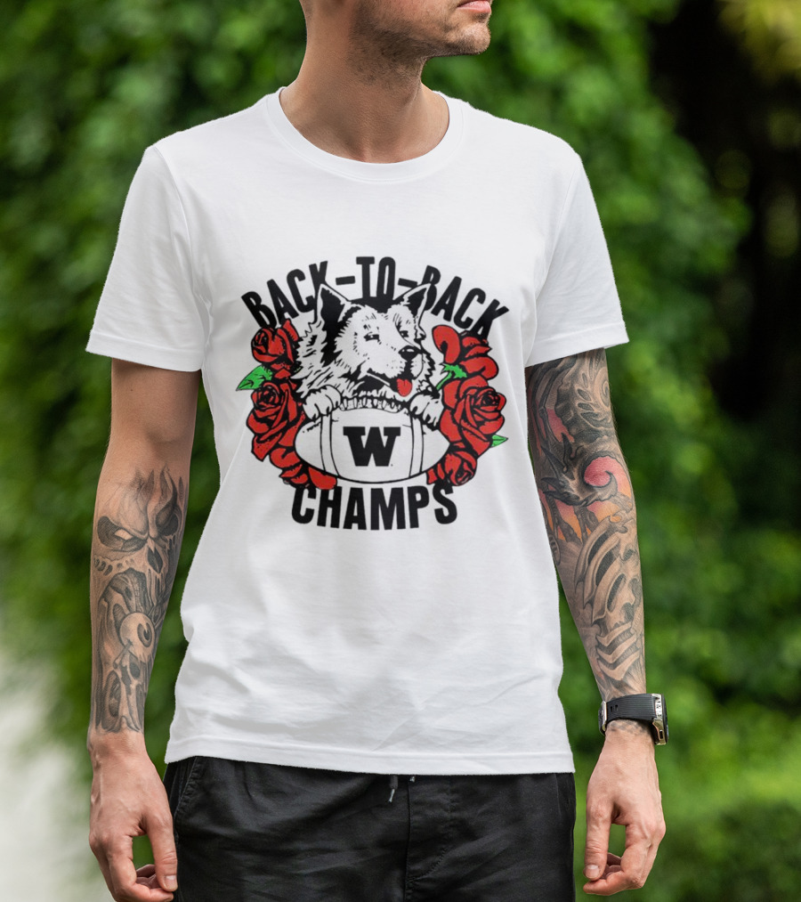 Back To Back Champs Washington Huskies 91 W 92 T-Shirt