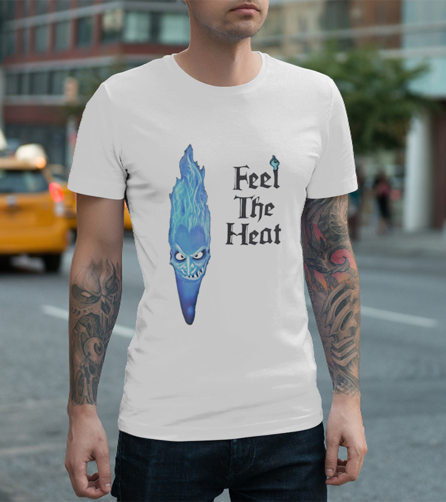 Hades Feel the Heat Blue Flame Head T-Shirt