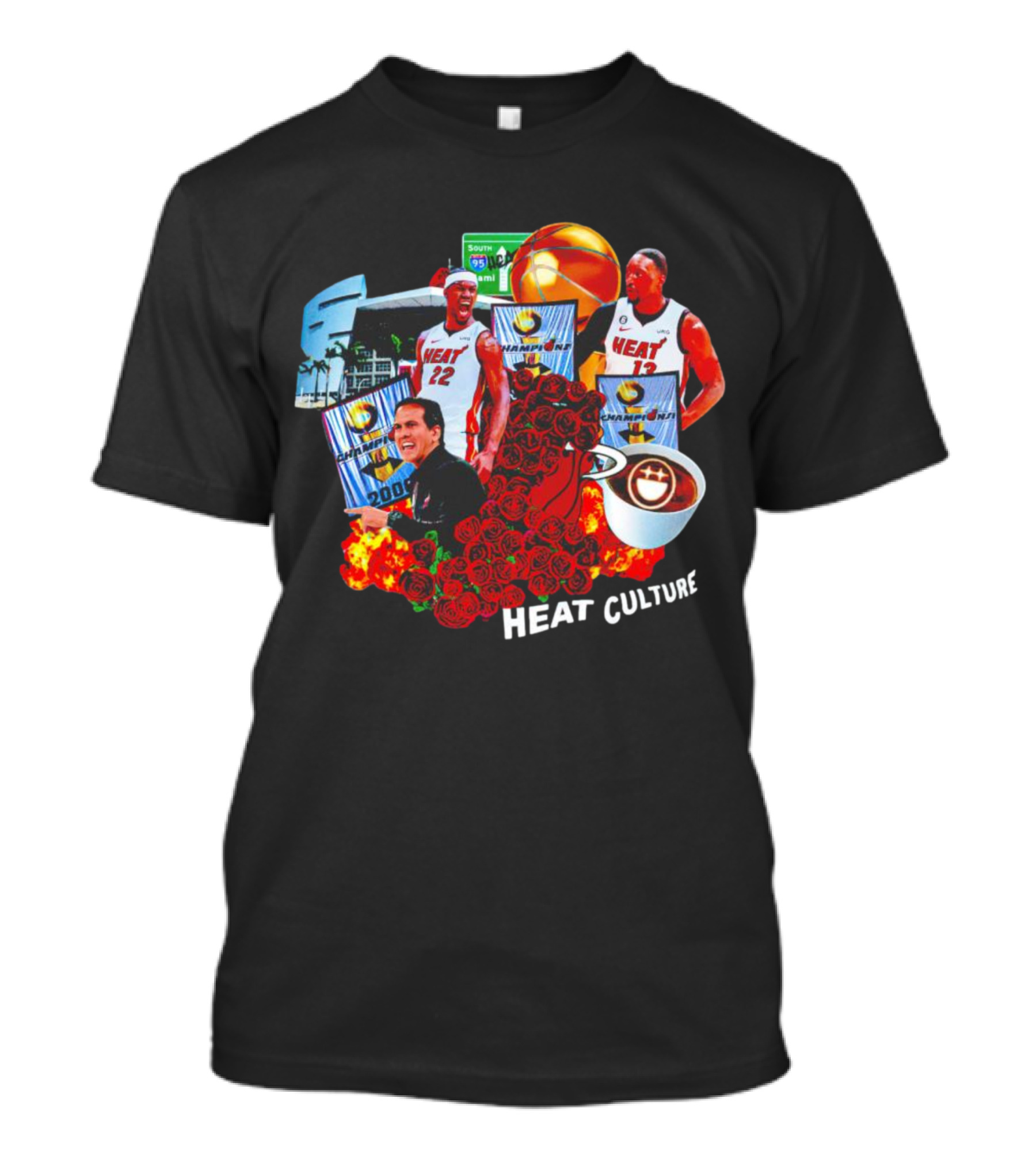 Miami Heat Culture NBA Finals Journey With Iconic Champions And Basketball T-Shirt