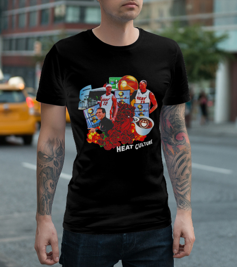 Miami Heat Culture NBA Finals Journey With Iconic Champions And Basketball T-Shirt