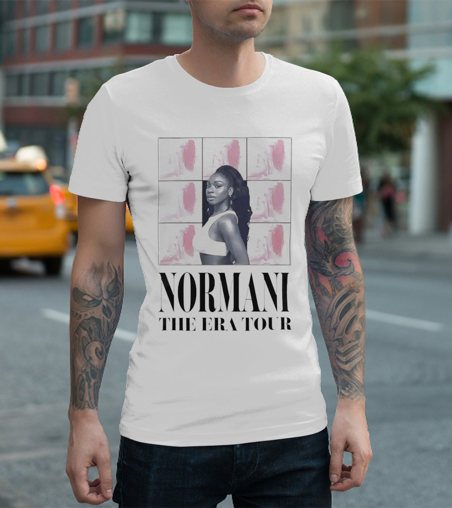 Normani The Era Tour Pink Portrait Collage T-Shirt