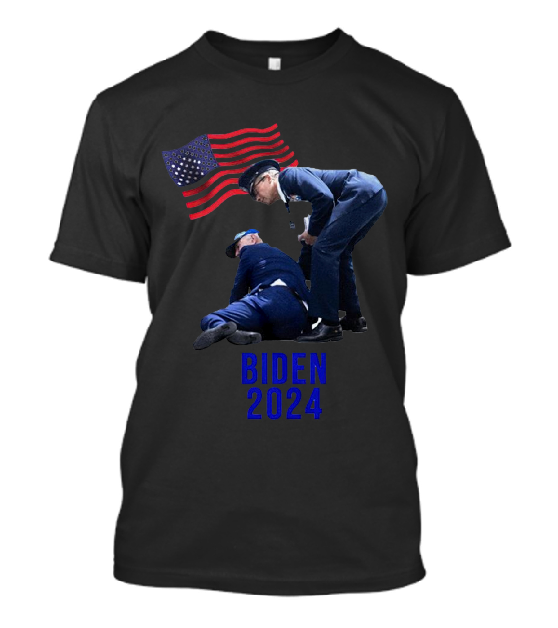 Biden 2024 American Flag Salute And Support Leadership T-Shirt