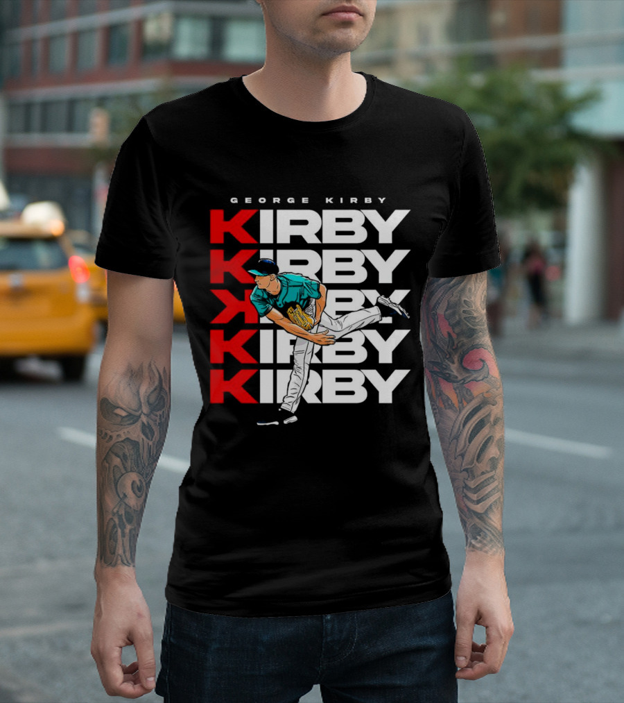 George Kirby Pitching Seattle Mariners K Strikeout T-Shirt