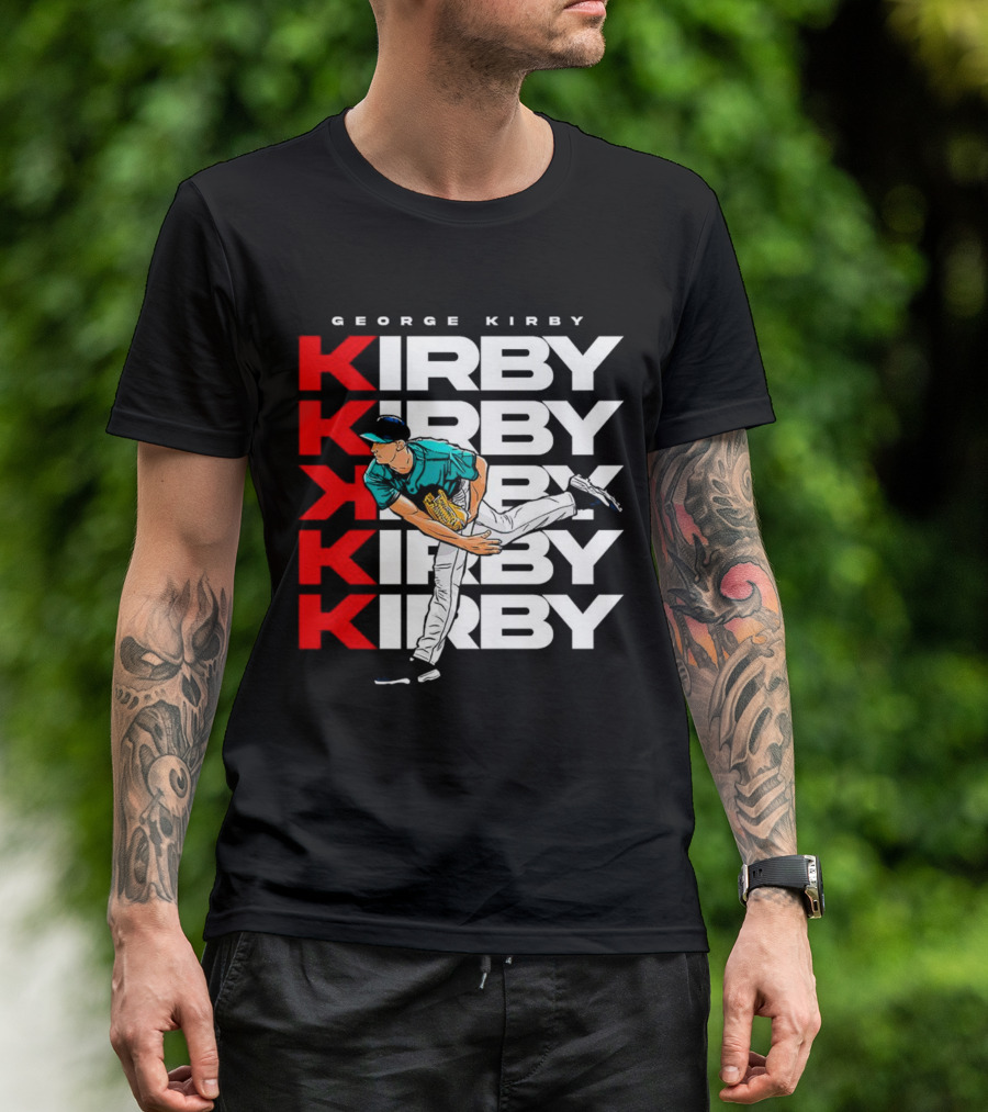George Kirby Pitching Seattle Mariners K Strikeout T-Shirt