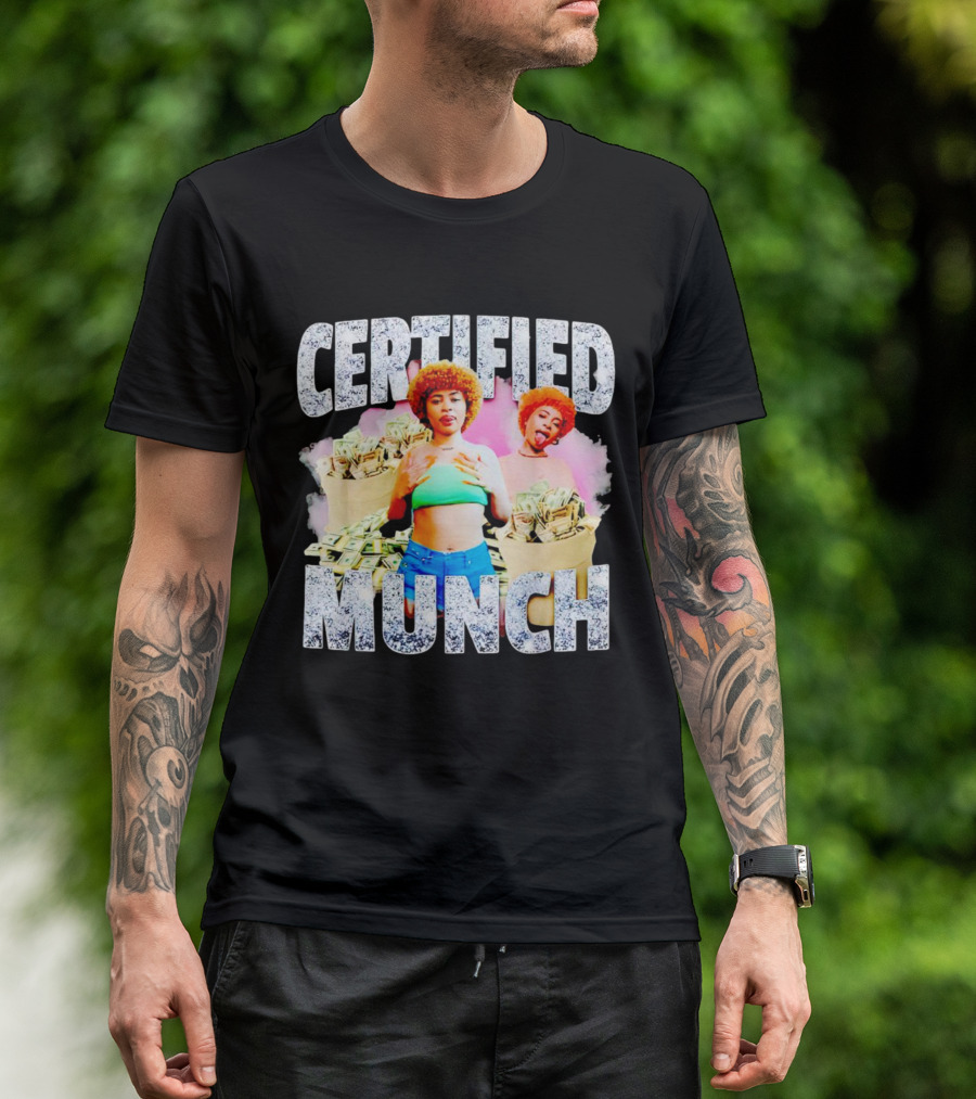 Certified Munch Ice Spice Colorful Money Stacks T-Shirt