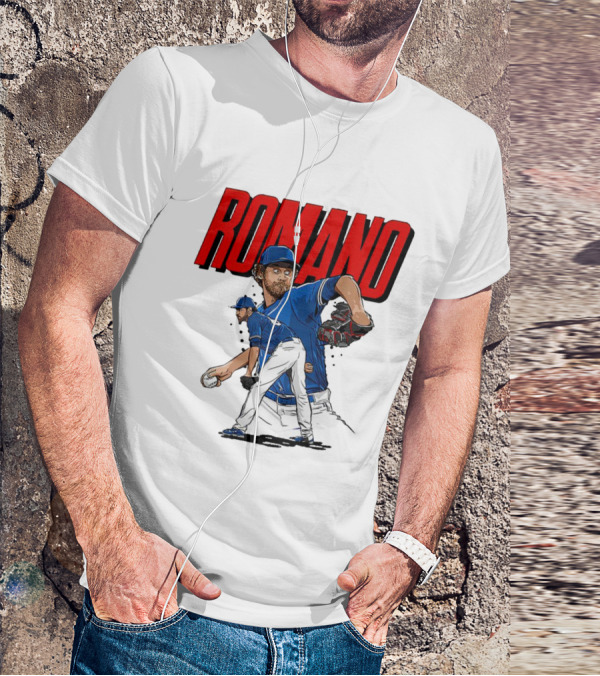 ROMANO Toronto Blue Jays Pitcher Baseball Action T-Shirt