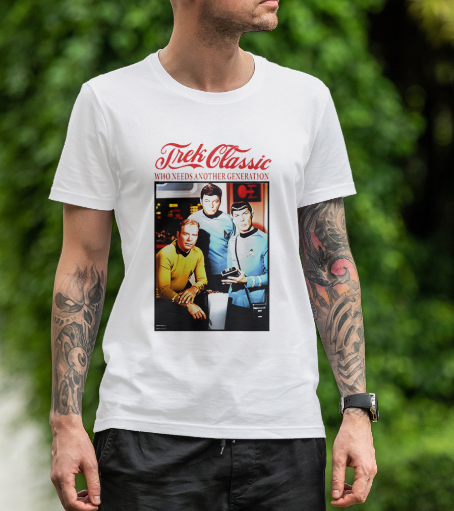 Star Trek Classic Who Needs Another Generation Vintage Crew Image T-Shirt