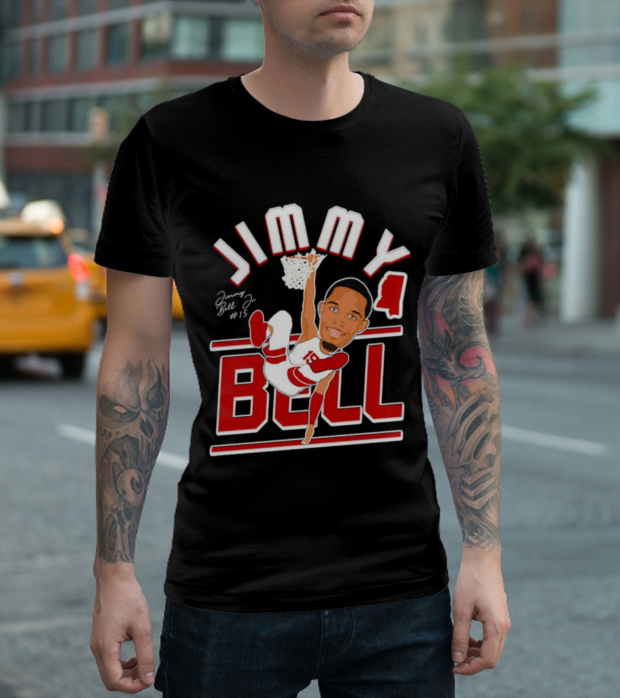 Jimmy Bell Jr. #15 Mississippi State Bulldogs Basketball Dunking T-Shirt