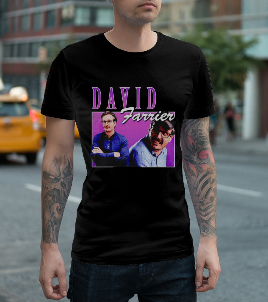 David Farrier Purple Retro Double Image T-Shirt