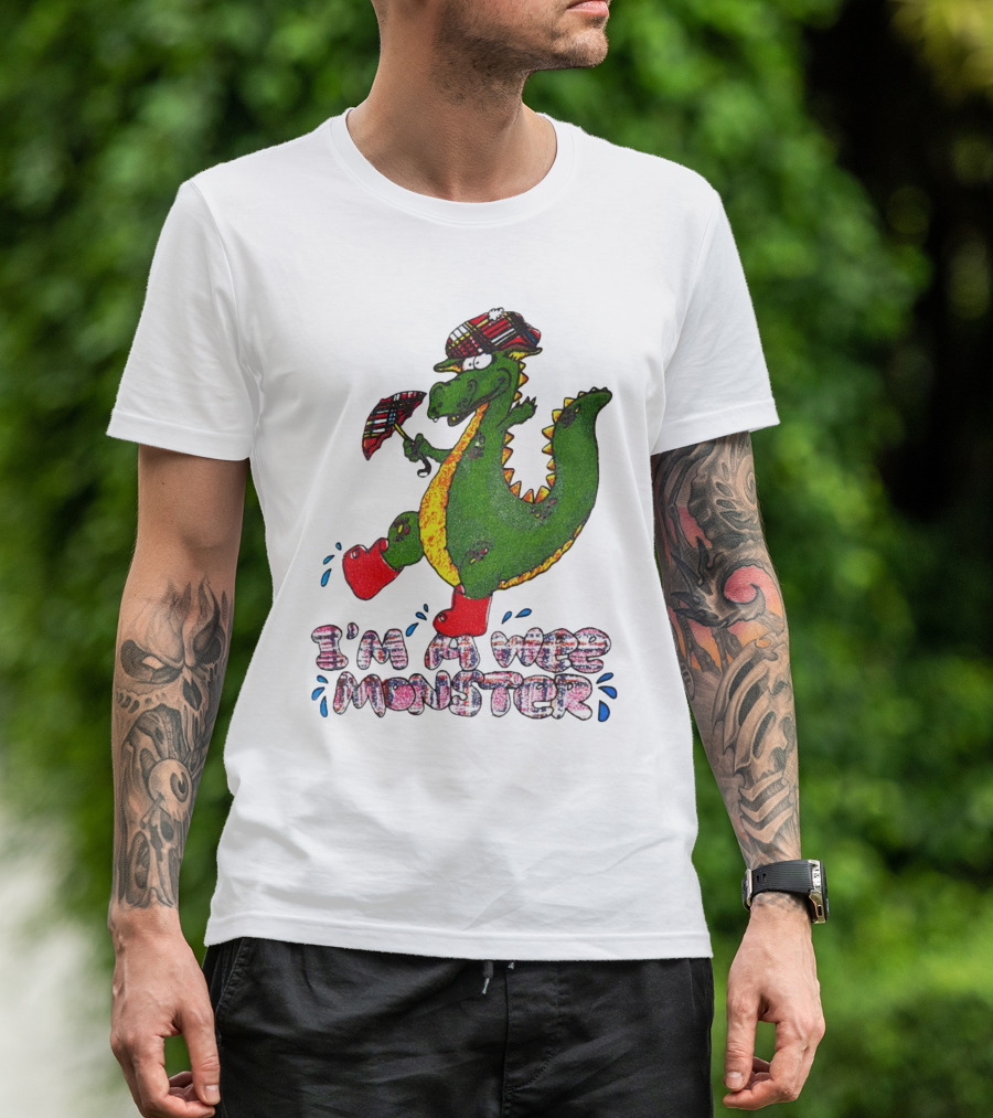 I’m A Wee Monster Scottish Dragon With Plaid Hat And Boots T-Shirt