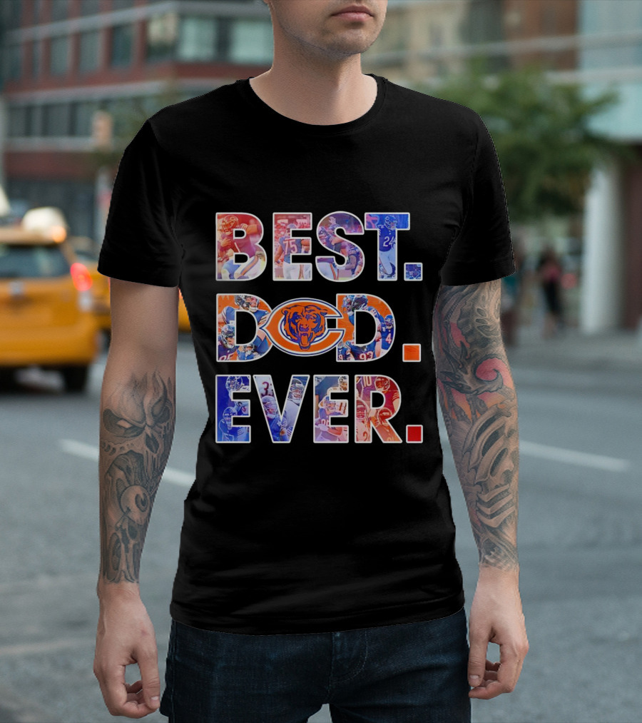 BEST DAD EVER NFL Chicago Bears T-Shirt