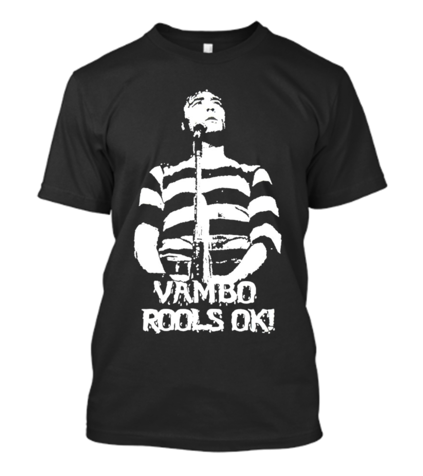 Vambo Rools OK Robert Smith Wore A Vambo Rools Striped T-Shirt